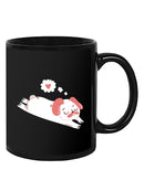 Relaxing Pug In Love Mug -SmartPrintsInk Designs