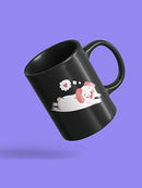 Relaxing Pug In Love Mug -SmartPrintsInk Designs