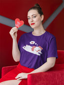 Relaxing Pug In Love T-shirt -SmartPrintsInk Designs