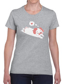 Relaxing Pug In Love T-shirt -SmartPrintsInk Designs