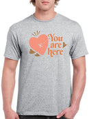 You Are Here, In My Heart T-shirt -SmartPrintsInk Designs