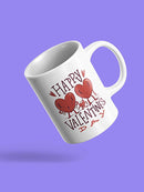 Happy Valentine's Day Hearts Mug -SmartPrintsInk Designs