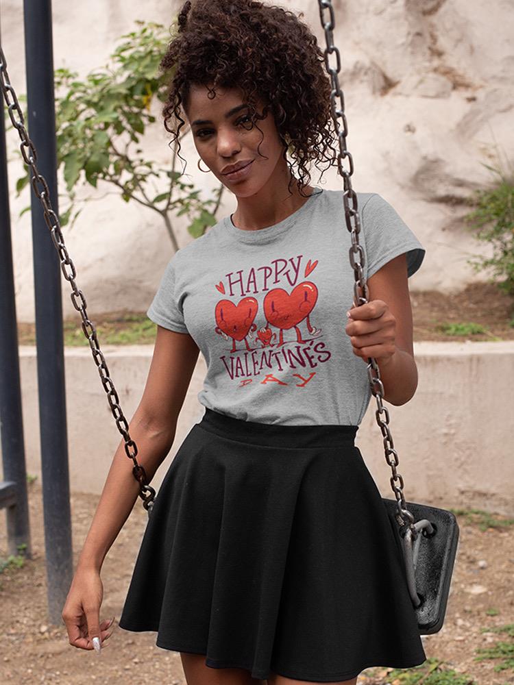 Happy Valentine's Day Hearts T-shirt -SmartPrintsInk Designs