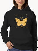 Golden Butterfly Hoodie or Sweatshirt -SmartPrintsInk Designs