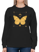 Golden Butterfly Hoodie or Sweatshirt -SmartPrintsInk Designs