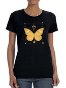 Golden Butterfly T-shirt -SmartPrintsInk Designs