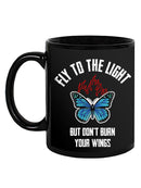 Fly To The Light, Butterfly Mug -SmartPrintsInk Designs
