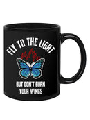 Fly To The Light, Butterfly Mug -SmartPrintsInk Designs