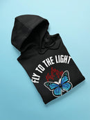 Fly To The Light, Butterfly Hoodie or Sweatshirt -SmartPrintsInk Designs