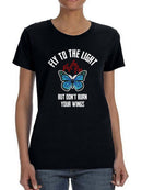 Fly To The Light, Butterfly T-shirt -SmartPrintsInk Designs