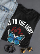 Fly To The Light, Butterfly T-shirt -SmartPrintsInk Designs