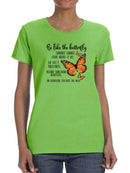 Be Like The Butterfly T-shirt -SmartPrintsInk Designs