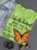 Be Like The Butterfly T-shirt -SmartPrintsInk Designs