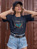 Butterfly And Moon Phases T-shirt -SmartPrintsInk Designs