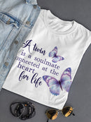 Twin Quote Butterflies T-shirt -SmartPrintsInk Designs