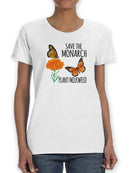Save The Monarch, Plant Milkweed T-shirt -SmartPrintsInk Designs