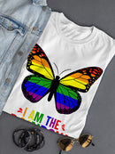 Butterfly, I Am The Rainbow T-shirt -SmartPrintsInk Designs