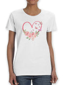 Butterfly Rose Heart T-shirt -SmartPrintsInk Designs
