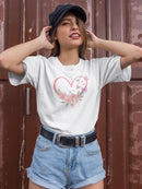 Butterfly Rose Heart T-shirt -SmartPrintsInk Designs