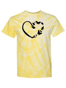 Heart Of Butterflies Tie Dye Tee -SmartPrintsInk Designs