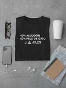 60 Percent Cat Hair T-shirt -SmartPrintsInk Designs