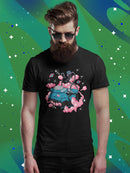 Man On A Floating Island T-shirt -SmartPrintsInk Designs