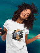 Astro Kitty T-shirt -SmartPrintsInk Designs