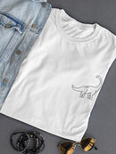 Dinosaur Sketch T-shirt -SmartPrintsInk Designs