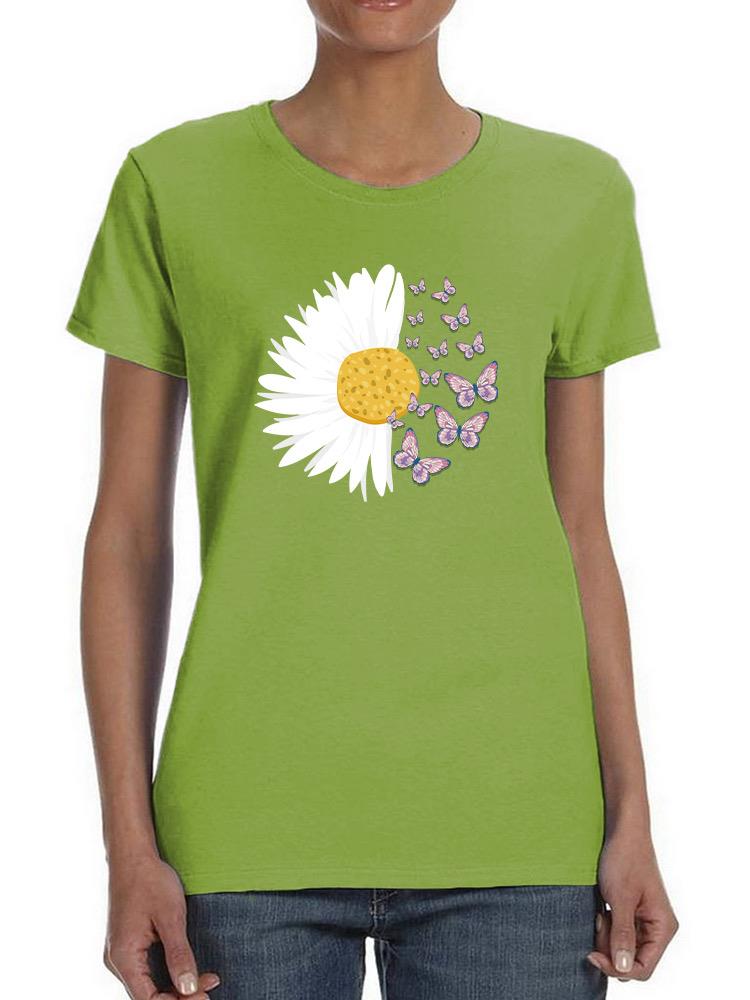 Flower And Butterflies T-shirt -SmartPrintsInk Designs