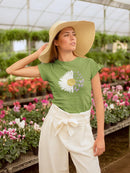 Flower And Butterflies T-shirt -SmartPrintsInk Designs