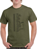 Manly Measurement T-shirt -SmartPrintsInk Designs
