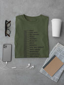Manly Measurement T-shirt -SmartPrintsInk Designs