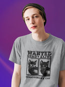 Cat Wanted Dead Or Alive T-shirt -SmartPrintsInk Designs