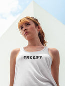 Creepy Racerback Tank -SmartPrintsInk Designs