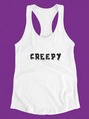 Creepy Racerback Tank -SmartPrintsInk Designs