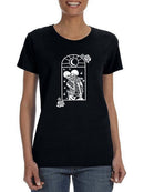 Skeleton Couple Art T-shirt -SmartPrintsInk Designs