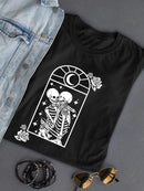 Skeleton Couple Art T-shirt -SmartPrintsInk Designs