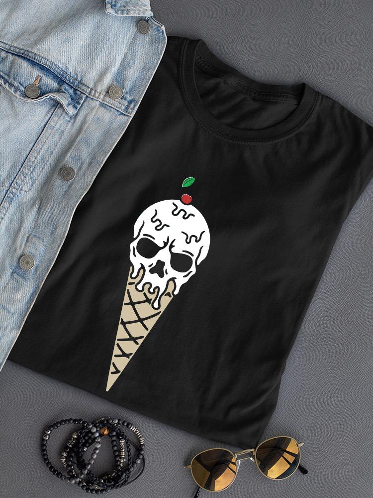 Skull Ice Cream T-shirt -SmartPrintsInk Designs