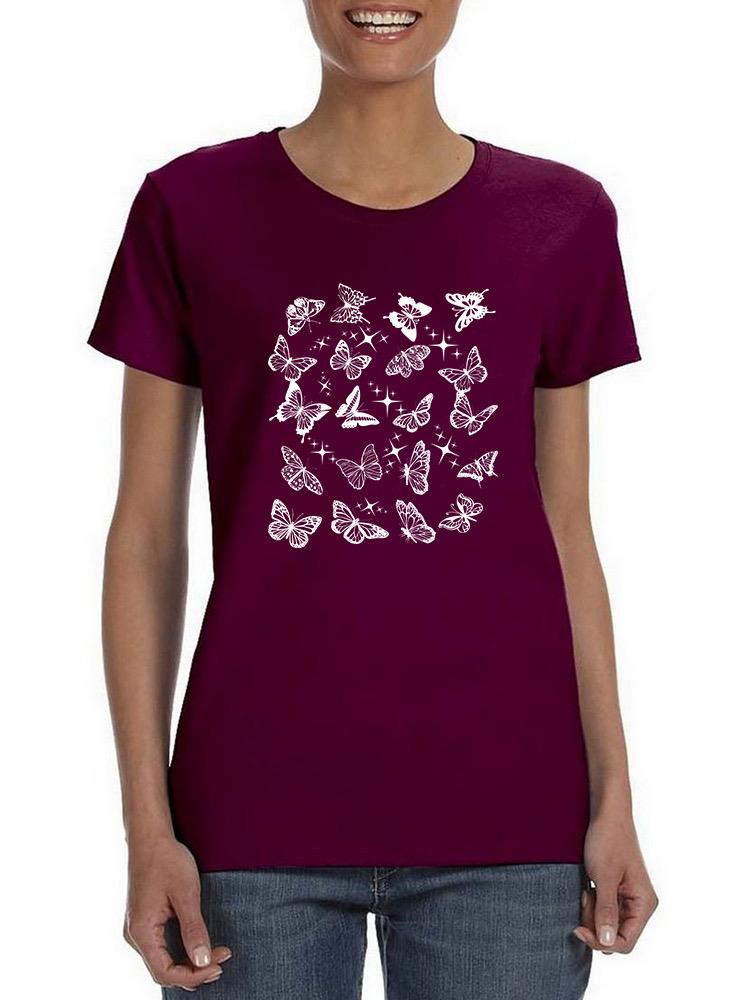 Butterflies And Sparkles T-shirt -SmartPrintsInk Designs