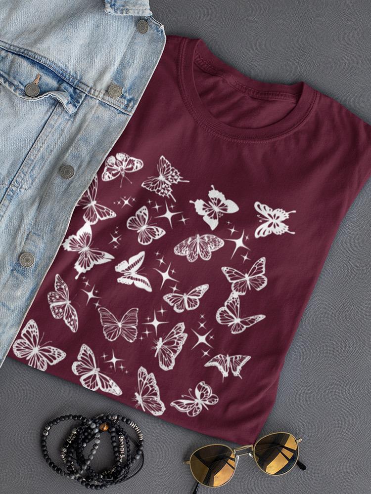 Butterflies And Sparkles T-shirt -SmartPrintsInk Designs