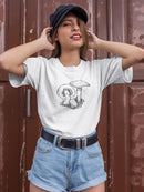 Mushrooms Sketch T-shirt -SmartPrintsInk Designs