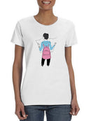 Woman Looking At A Map T-shirt -SmartPrintsInk Designs
