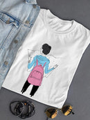 Woman Looking At A Map T-shirt -SmartPrintsInk Designs
