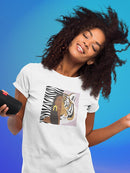 Woman And Tiger T-shirt -SmartPrintsInk Designs