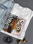 Woman And Tiger T-shirt -SmartPrintsInk Designs