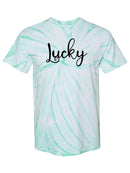 Lucky Quote Tie Dye Tee -SmartPrintsInk Designs