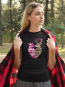 Deer Heart T-shirt -SmartPrintsInk Designs