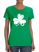 Clover With Heart T-shirt -SmartPrintsInk Designs