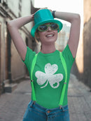 Clover With Heart T-shirt -SmartPrintsInk Designs