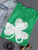 Clover With Heart T-shirt -SmartPrintsInk Designs